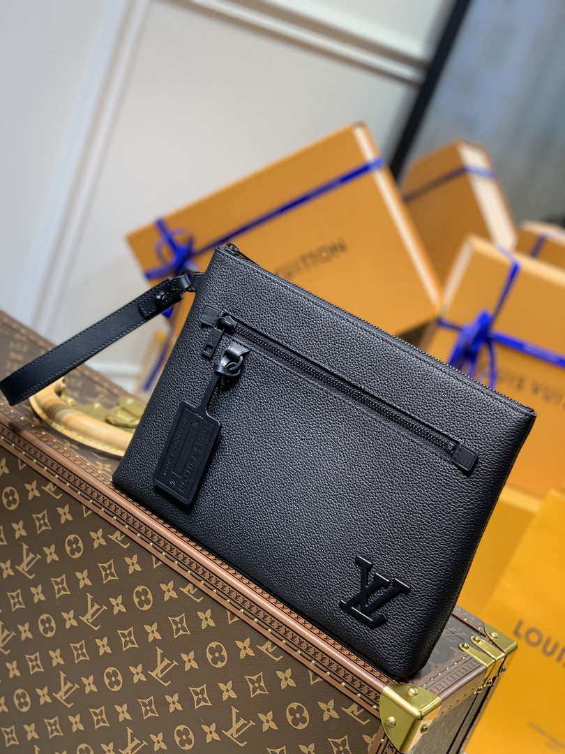 Louis Vuitton M69837 LV Aerogram Pochette iPad Black - Default Title - View 1