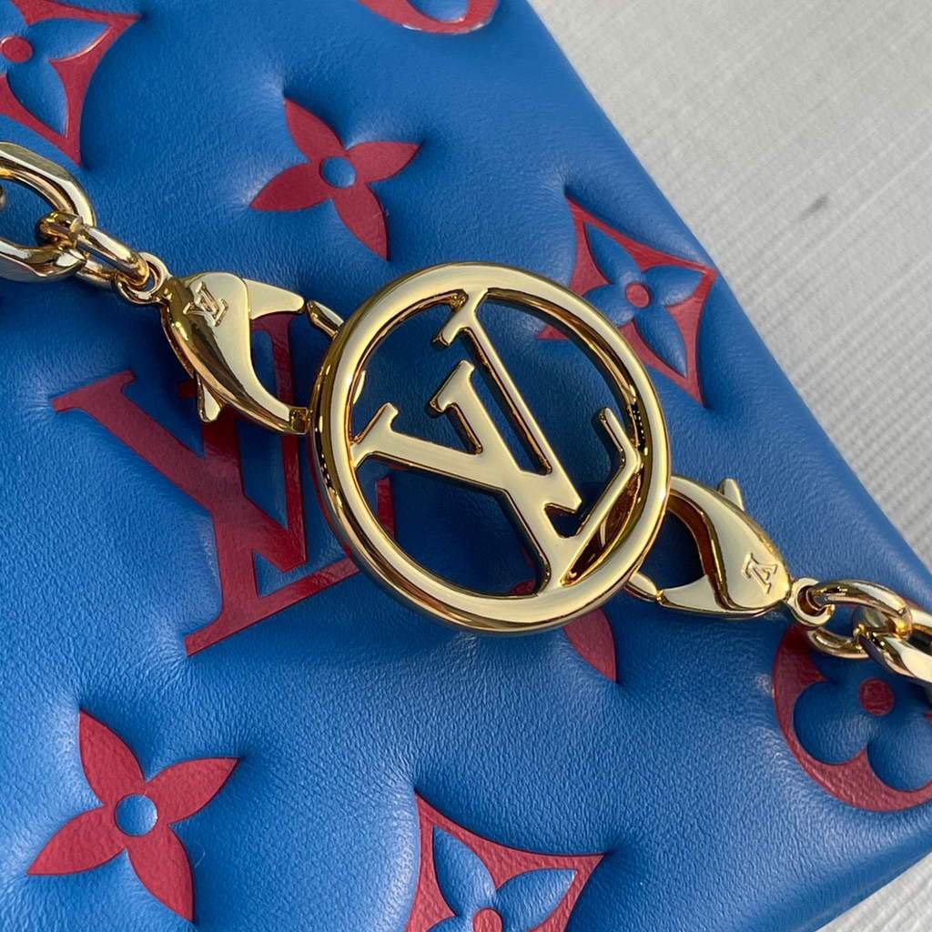 Louis Vuitton M80744 Pochette Coussin LV M80745 Blue and Red