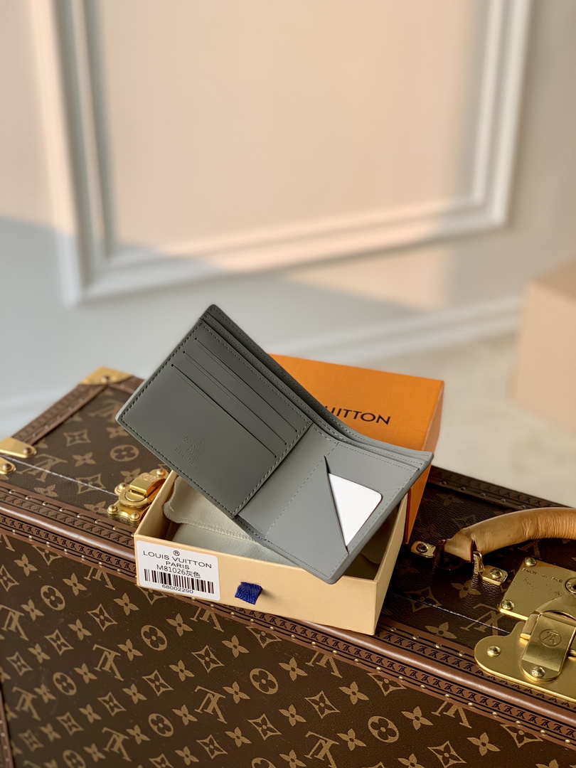 Louis Vuitton M81026 Multiple Wallet LV aerogram Gray