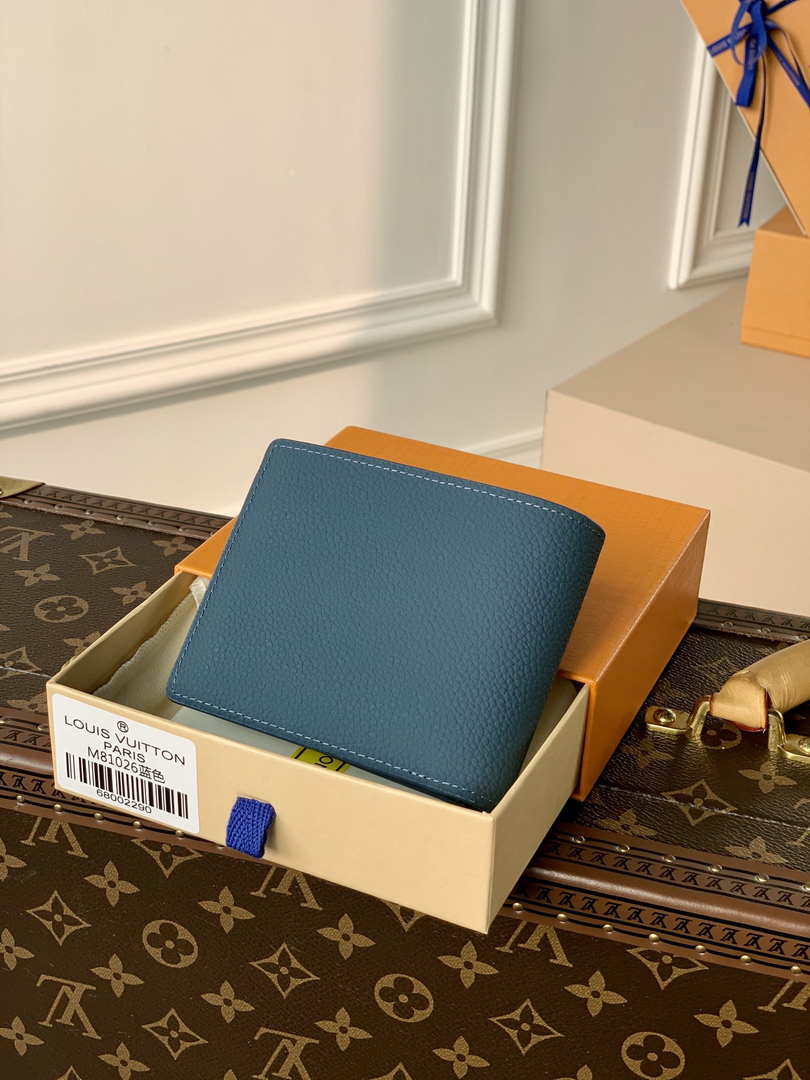 Louis Vuitton M81026 Multiple Wallet LV aerogram Navy Blue