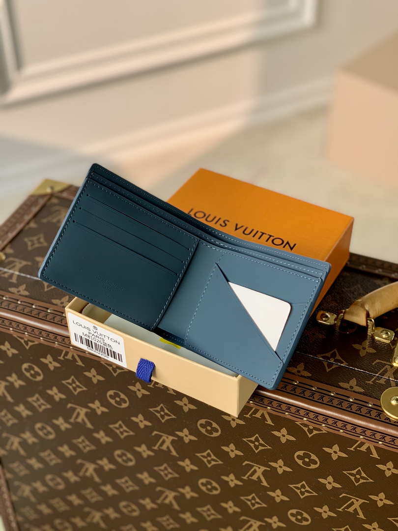 Louis Vuitton M81026 Multiple Wallet LV aerogram Navy Blue
