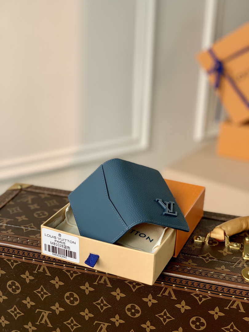 Louis Vuitton M81028 Pocket Organizer LV aerogram Blue