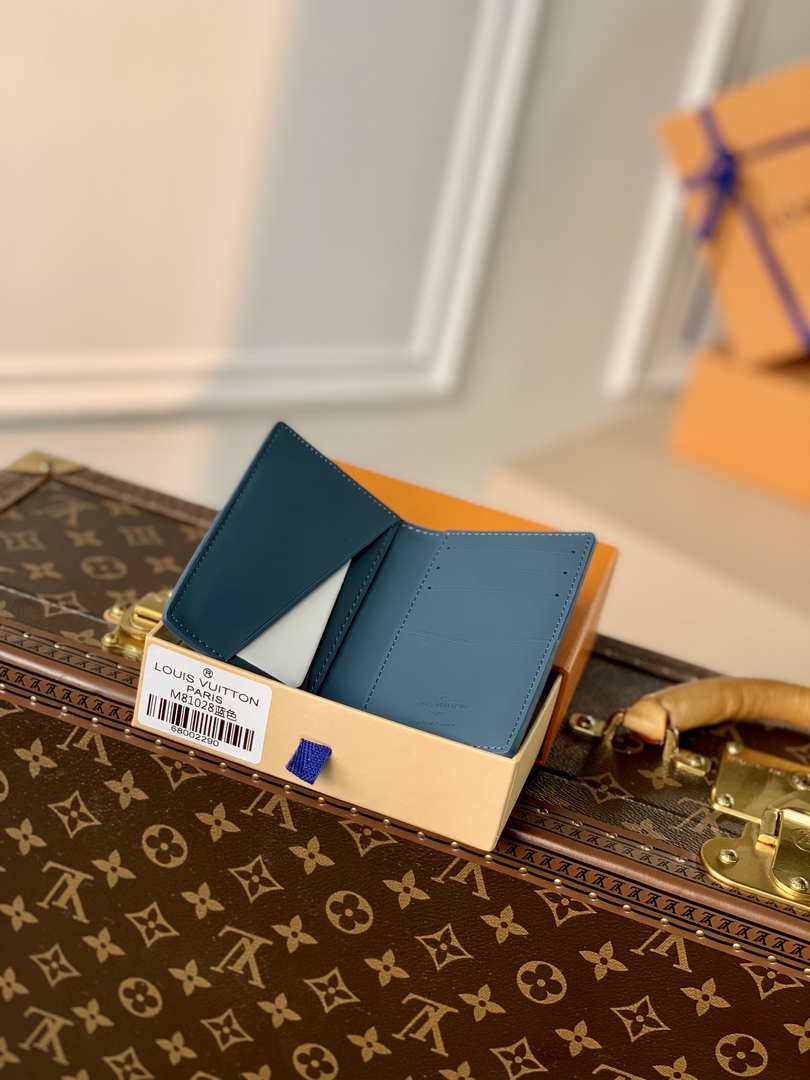 Louis Vuitton M81028 Pocket Organizer LV aerogram Blue