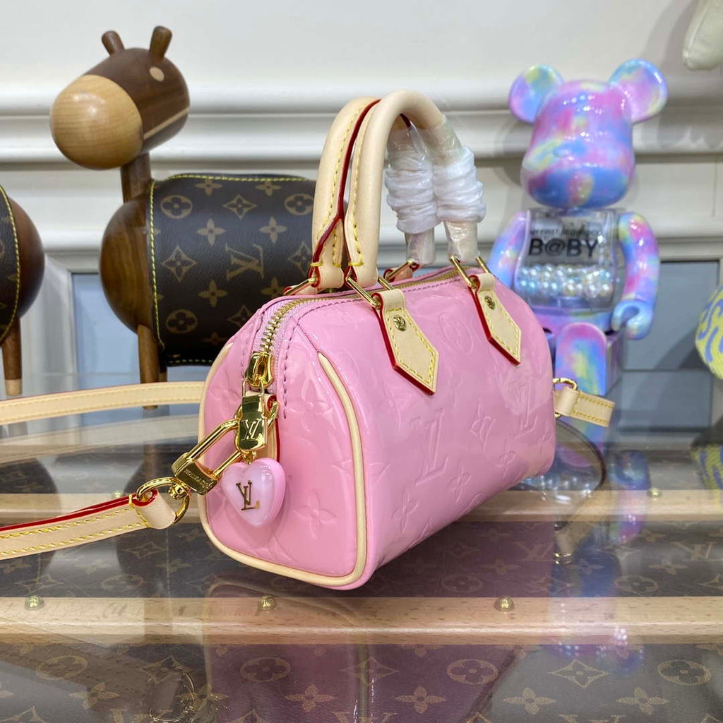 Louis Vuitton LV M81879 Nano Speedy Bag Monogram vernis