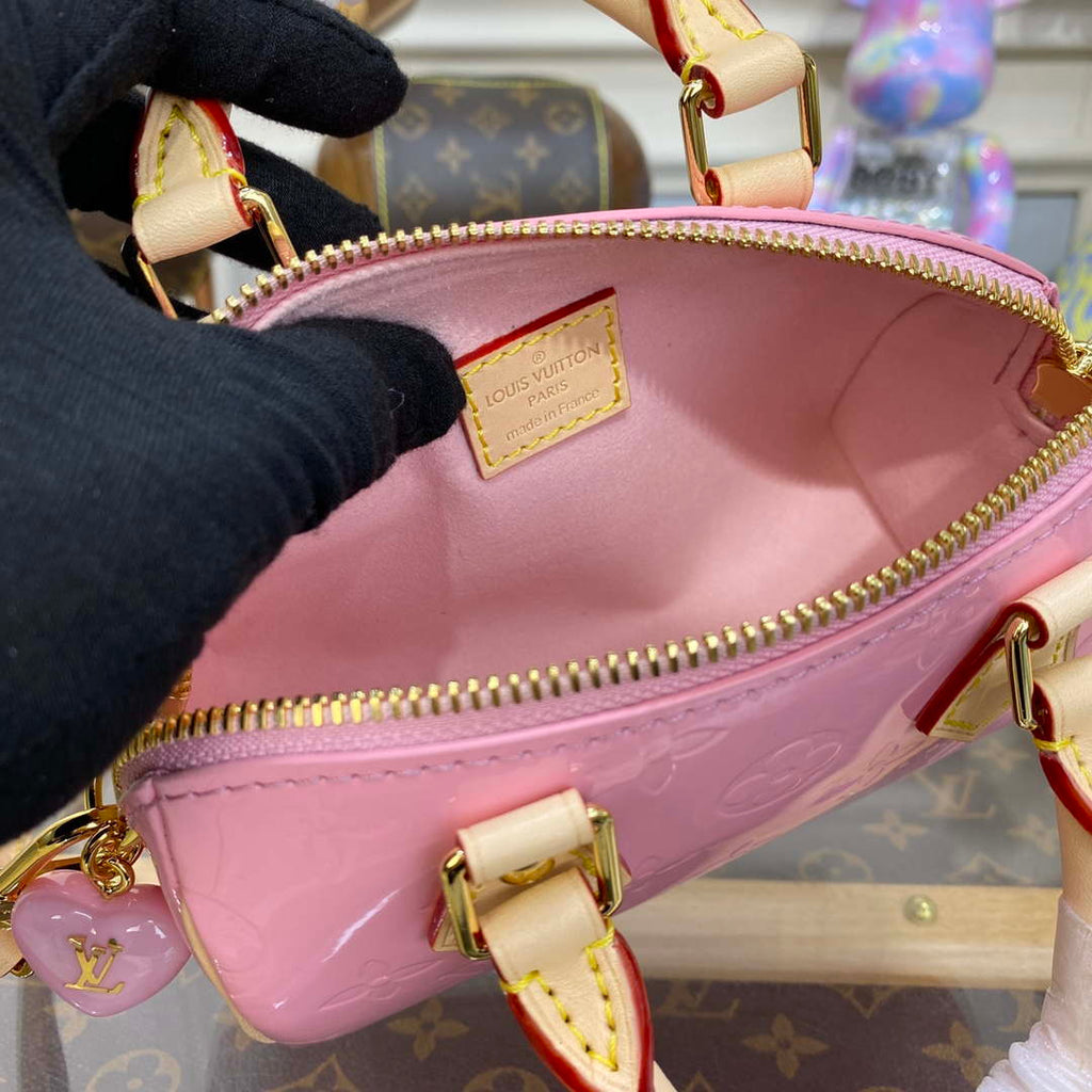 Louis Vuitton LV M81879 Nano Speedy Bag Monogram vernis