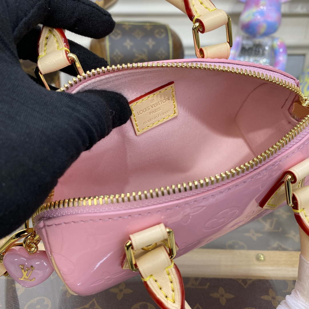 Louis Vuitton LV M81879 Nano Speedy Bag Monogram vernis