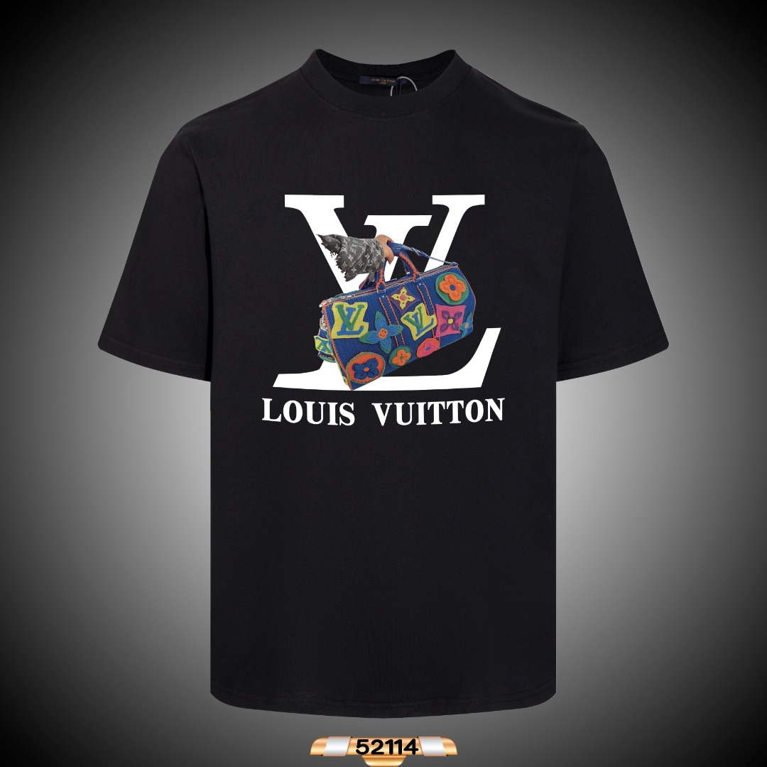 Louis Vuitton Men's Women's Short Sleeve T-shirt L36824