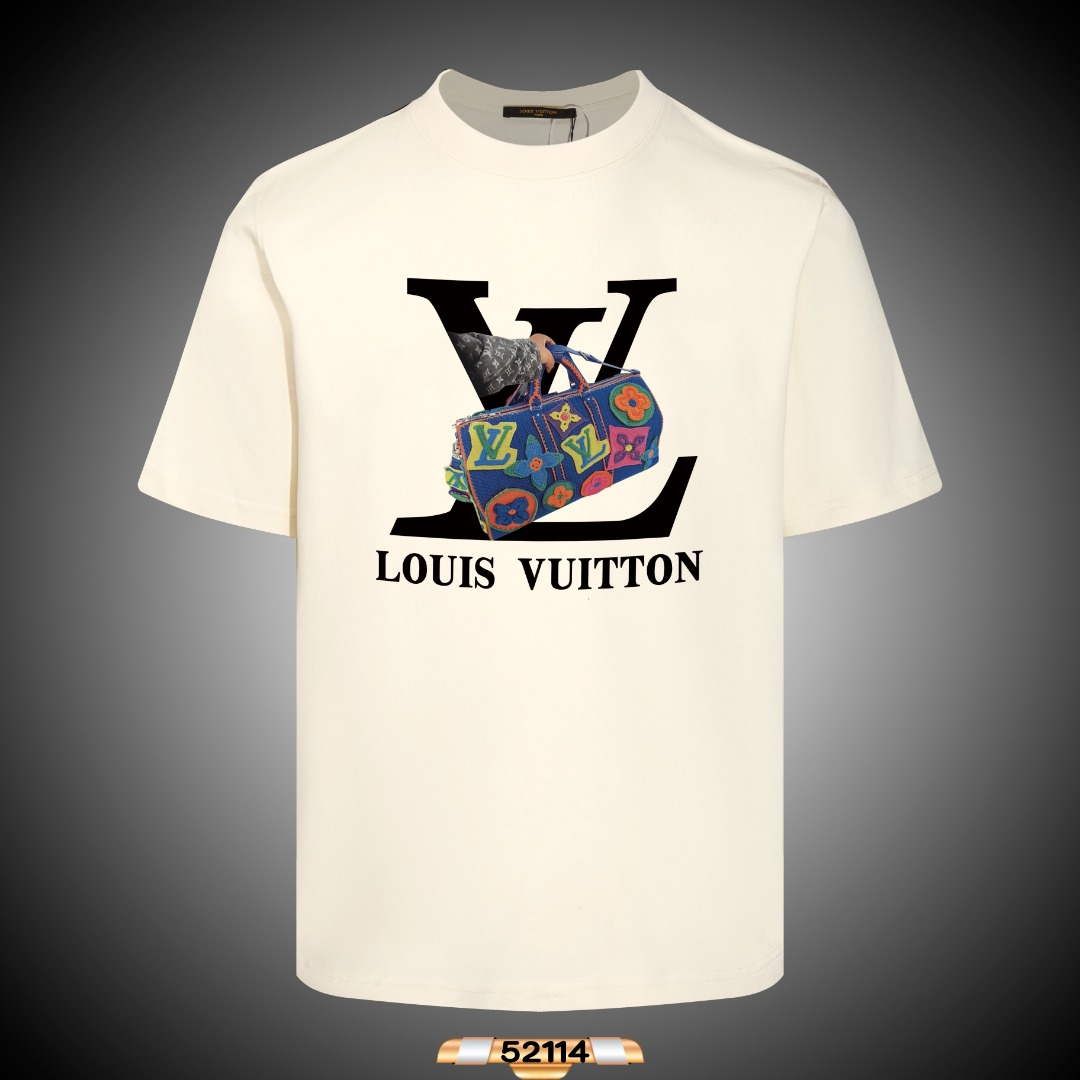 Louis Vuitton Men's Women's Short Sleeve T-shirt L36825