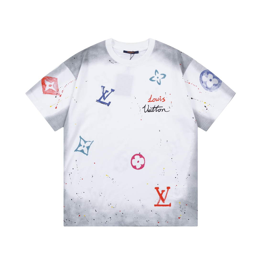 Louis Vuitton Men's Women's Short Sleeve T-shirt L36840
