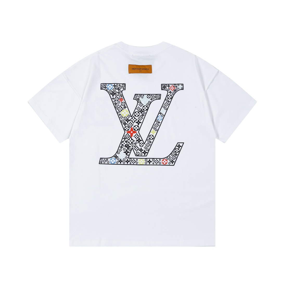 Louis Vuitton Men's Women's Short Sleeve T-shirt L36842