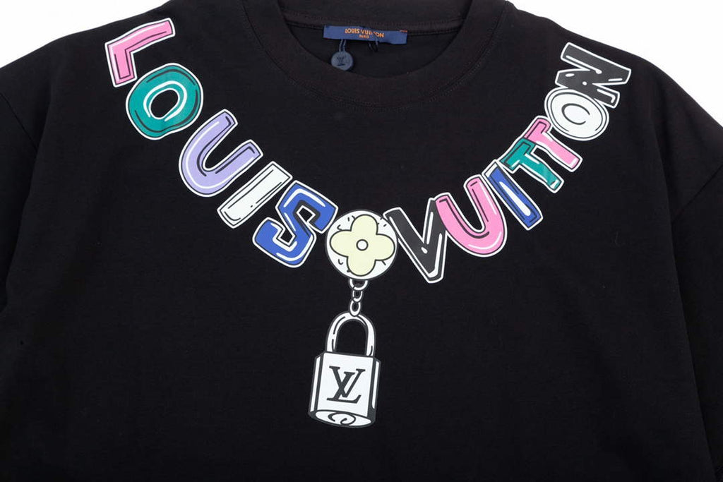 Louis Vuitton Men's Women's Short Sleeve T-shirt L36845