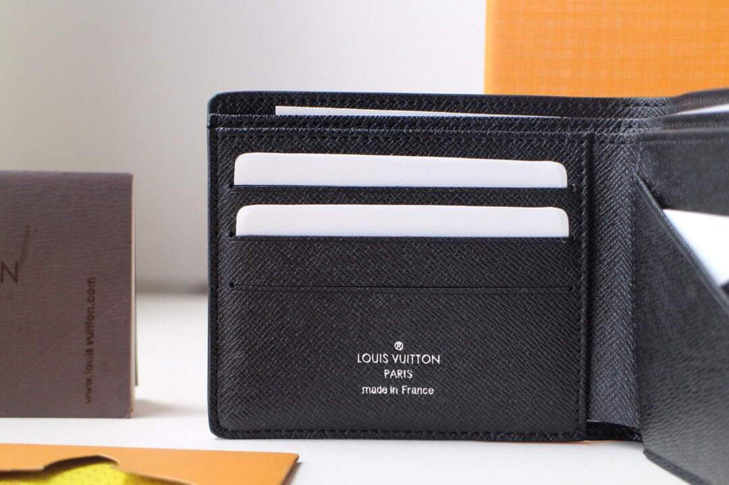Louis Vuitton Multiple Wallet LV M30295 taiga Black