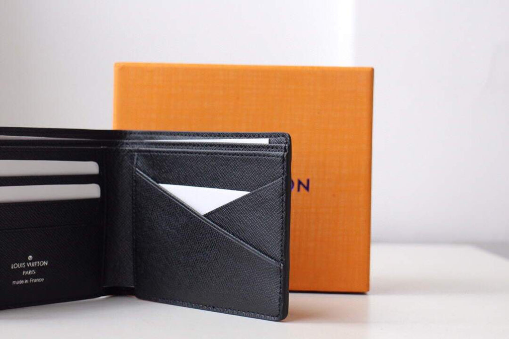 Louis Vuitton Multiple Wallet LV M30295 taiga Black