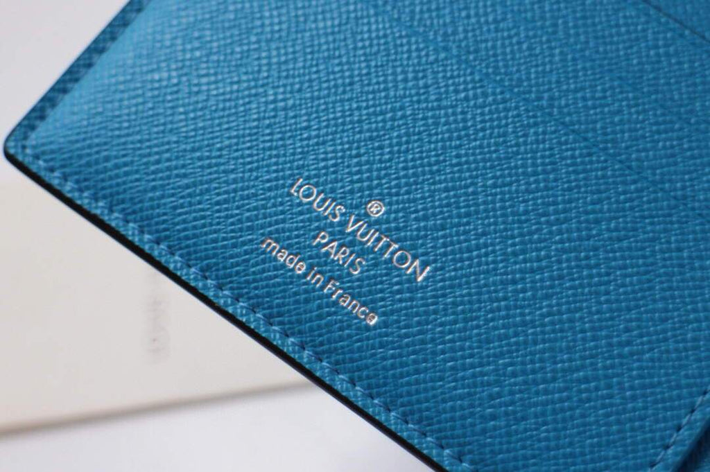 Louis Vuitton Multiple Wallet LV M80422 Monogram Shadow Leather Blue