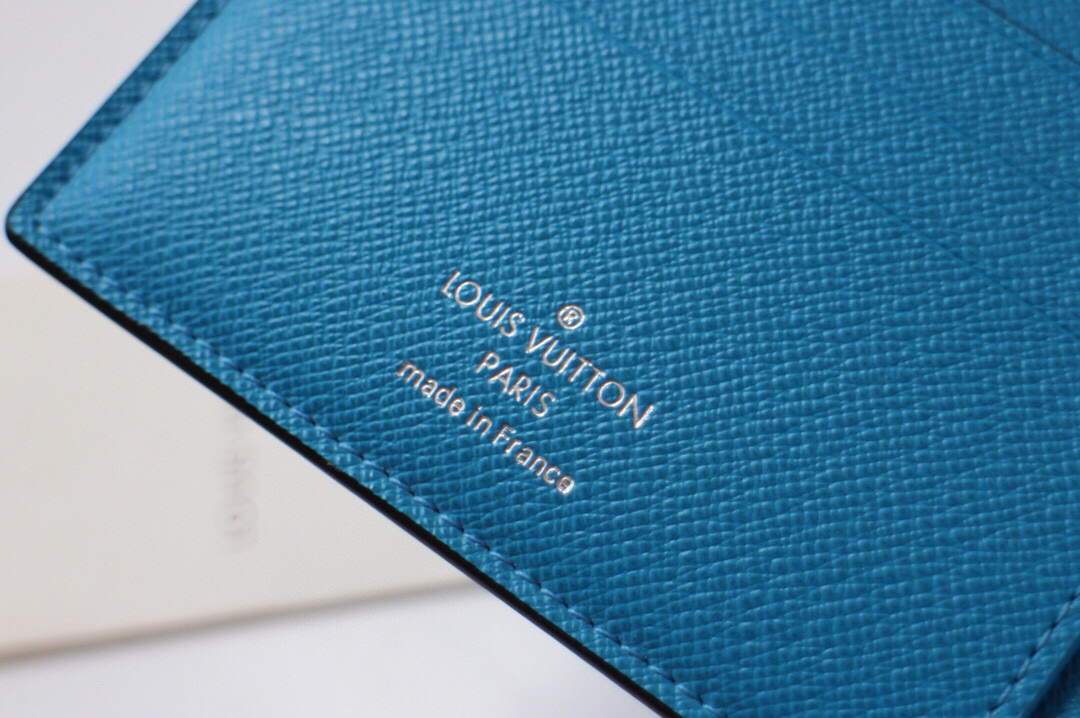 Louis Vuitton Multiple Wallet LV M80422 Monogram Shadow Leather Blue
