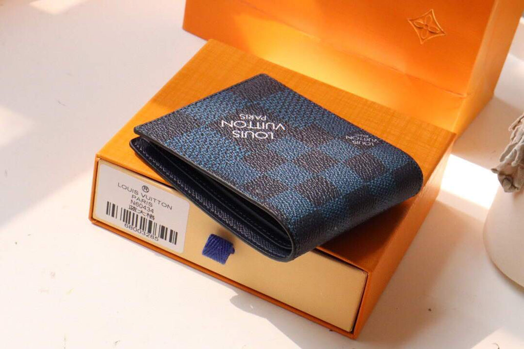 Louis Vuitton Multiple Wallet LV N62663 Damier COBALT CANVAS Blue