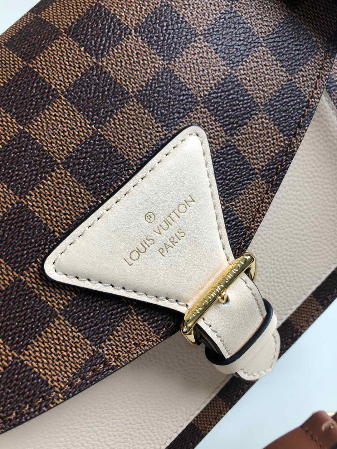 Louis Vuitton N40148 LV Trendy Crossbody Bag Damier Ebene Beige - Default Title - View 5