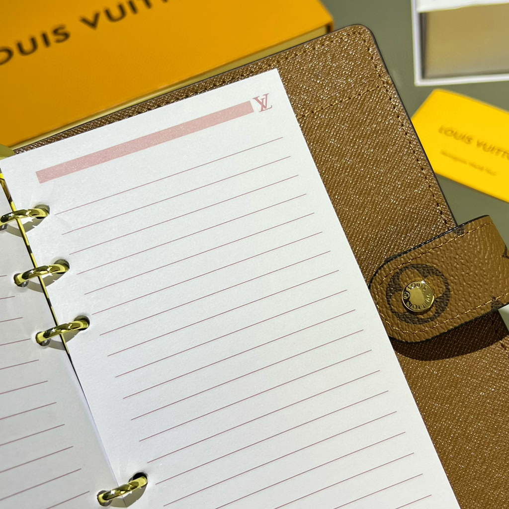 Louis Vuitton R20105 Medium Ring Agenda Cover Tan