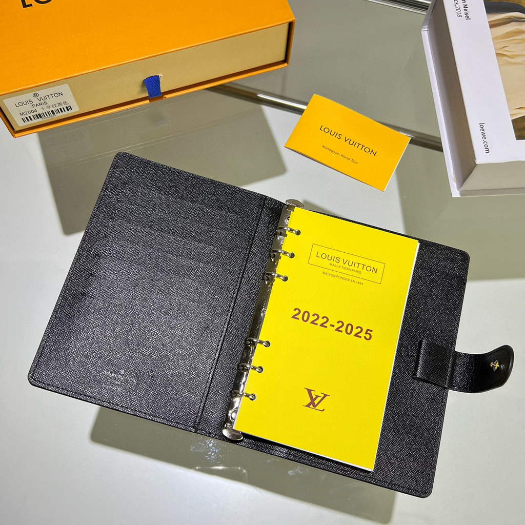 Louis Vuitton R20222 Medium Ring Agenda Cover Black