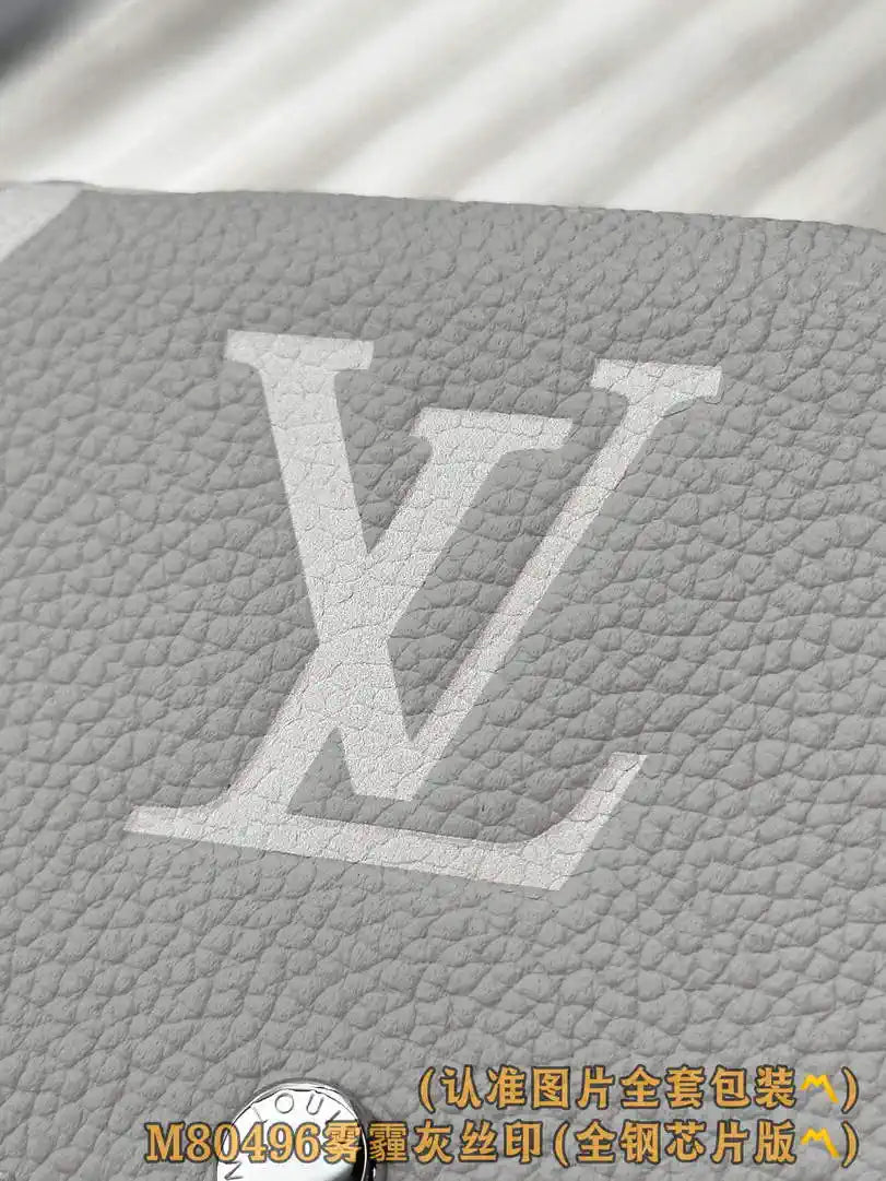 Louis Vuitton Sarah Wallet Bicolor Monogram Empreinte Leather LV M80496 Gray