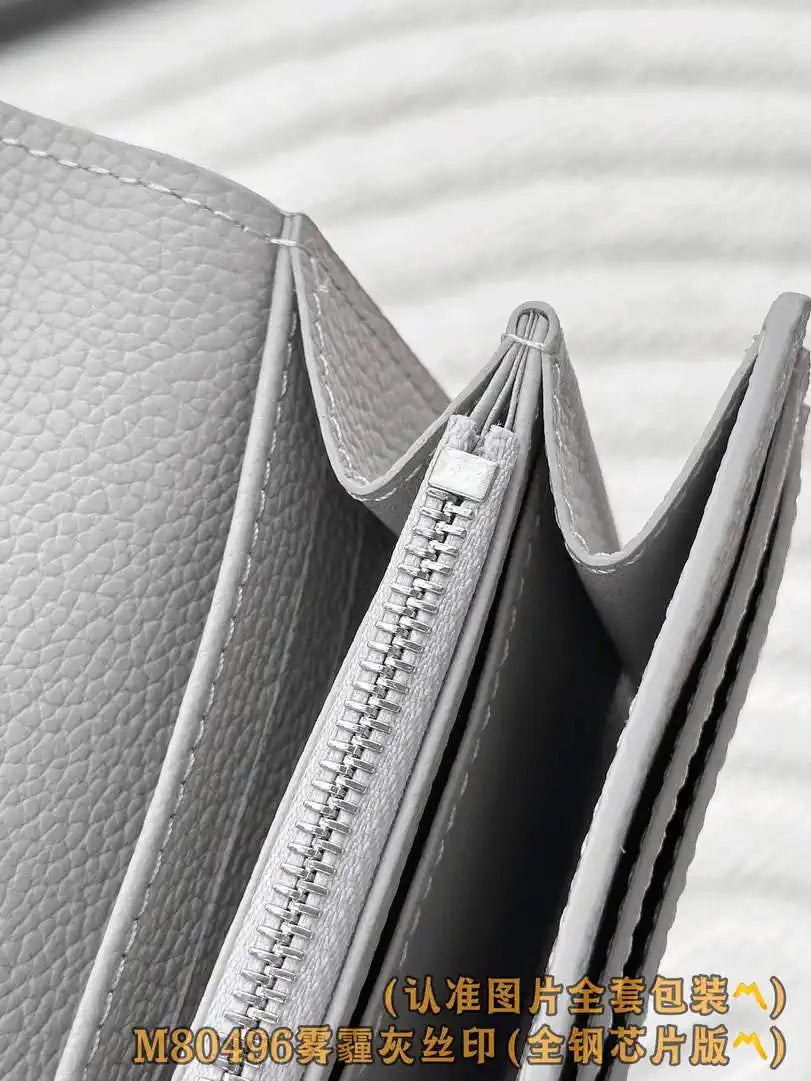 Louis Vuitton Sarah Wallet Bicolor Monogram Empreinte Leather LV M80496 Gray