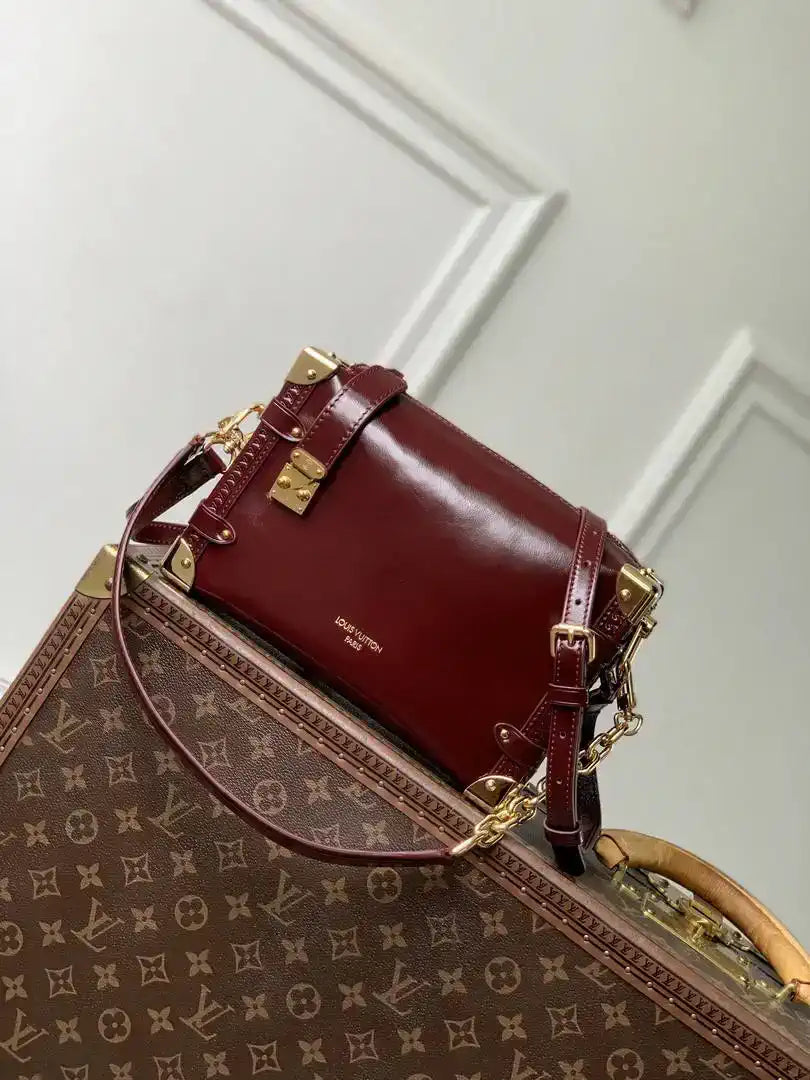 Louis Vuitton Side Trunk MM Bag LV M3A307 Wine Red