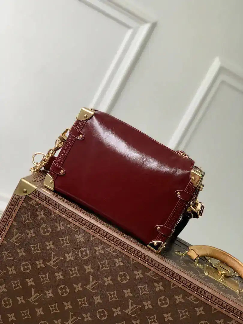 Louis Vuitton Side Trunk MM Bag LV M3A307 Wine Red