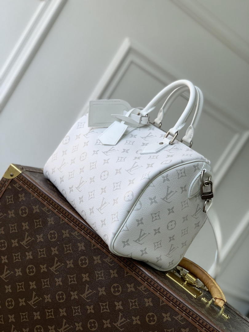 Louis Vuitton Speedy 30 Soft Bag LV M27144 Monogram White - Default Title - View 2