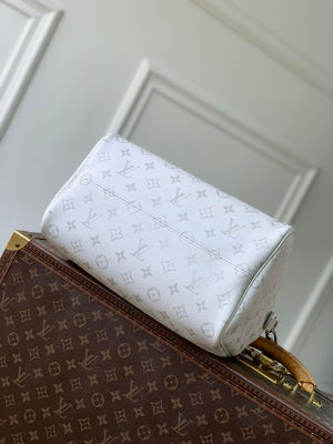 Louis Vuitton Speedy 30 Soft Bag LV M27144 Monogram White - Default Title - View 4