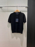 Louis Vuitton Women Hollow Lv pattern short knitted T-shirt L66499