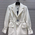Louis Vuitton Women's Clothing Belted Short Wrap Jacket White 88009