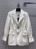 Louis Vuitton Women's Clothing Belted Short Wrap Jacket White 88009