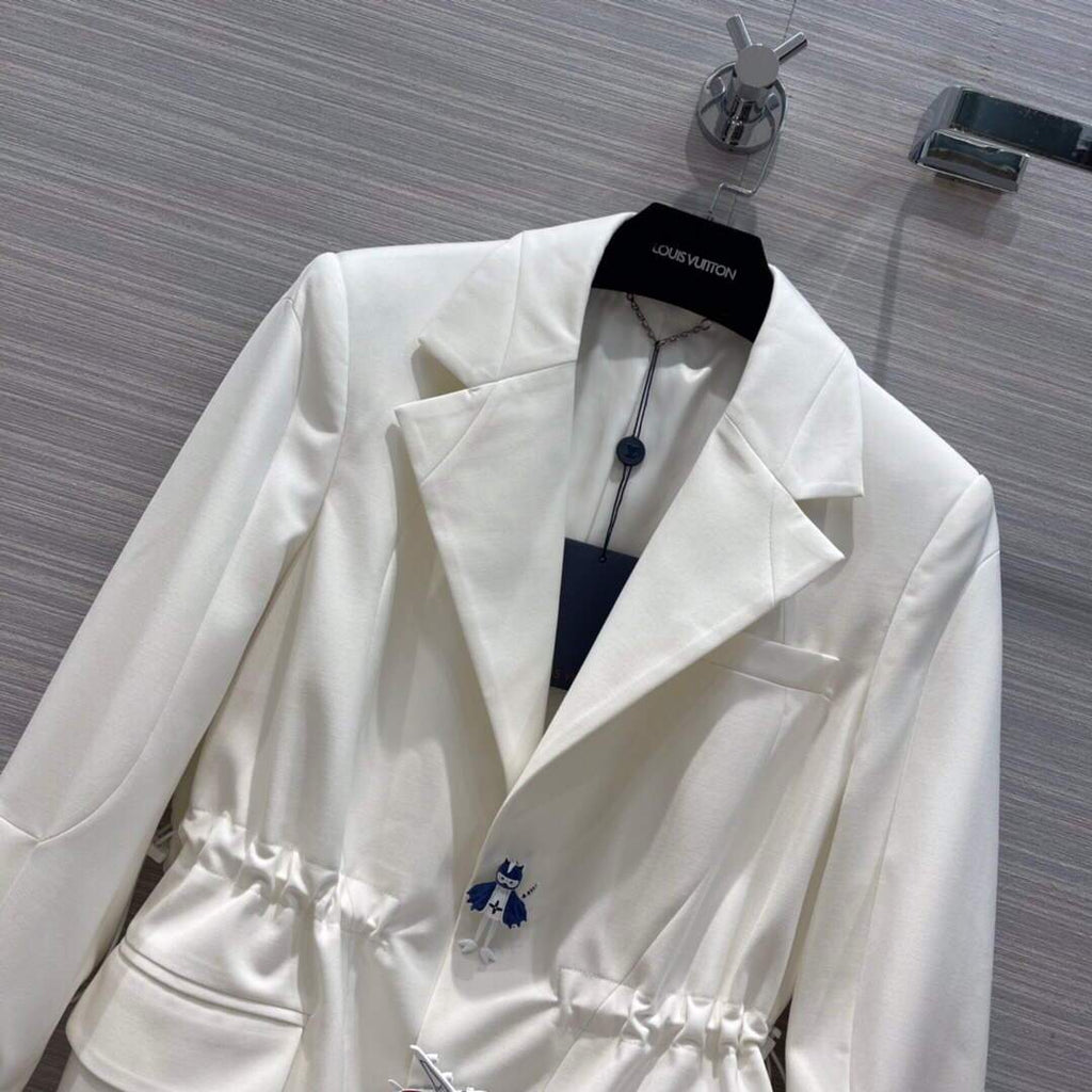 Louis Vuitton Women's Clothing Belted Short Wrap Jacket White 88009