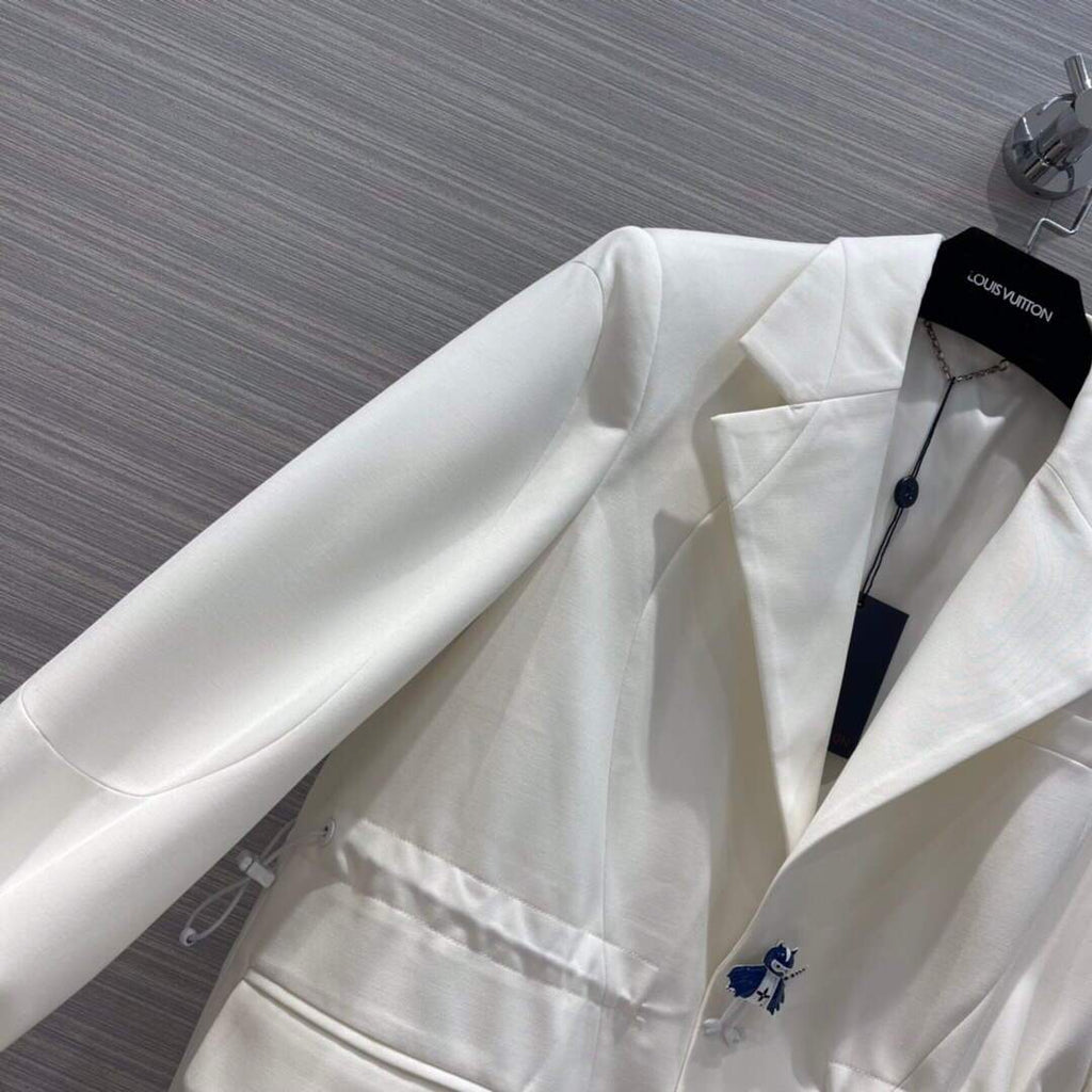Louis Vuitton Women's Clothing Belted Short Wrap Jacket White 88009