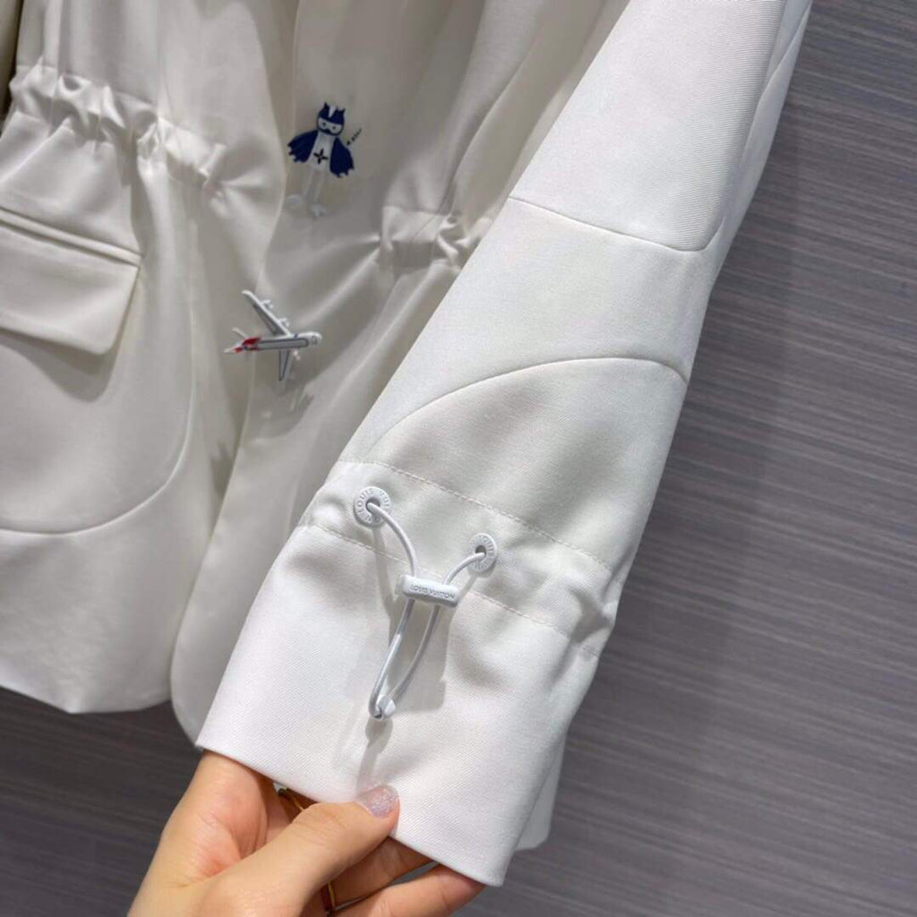 Louis Vuitton Women's Clothing Belted Short Wrap Jacket White 88009