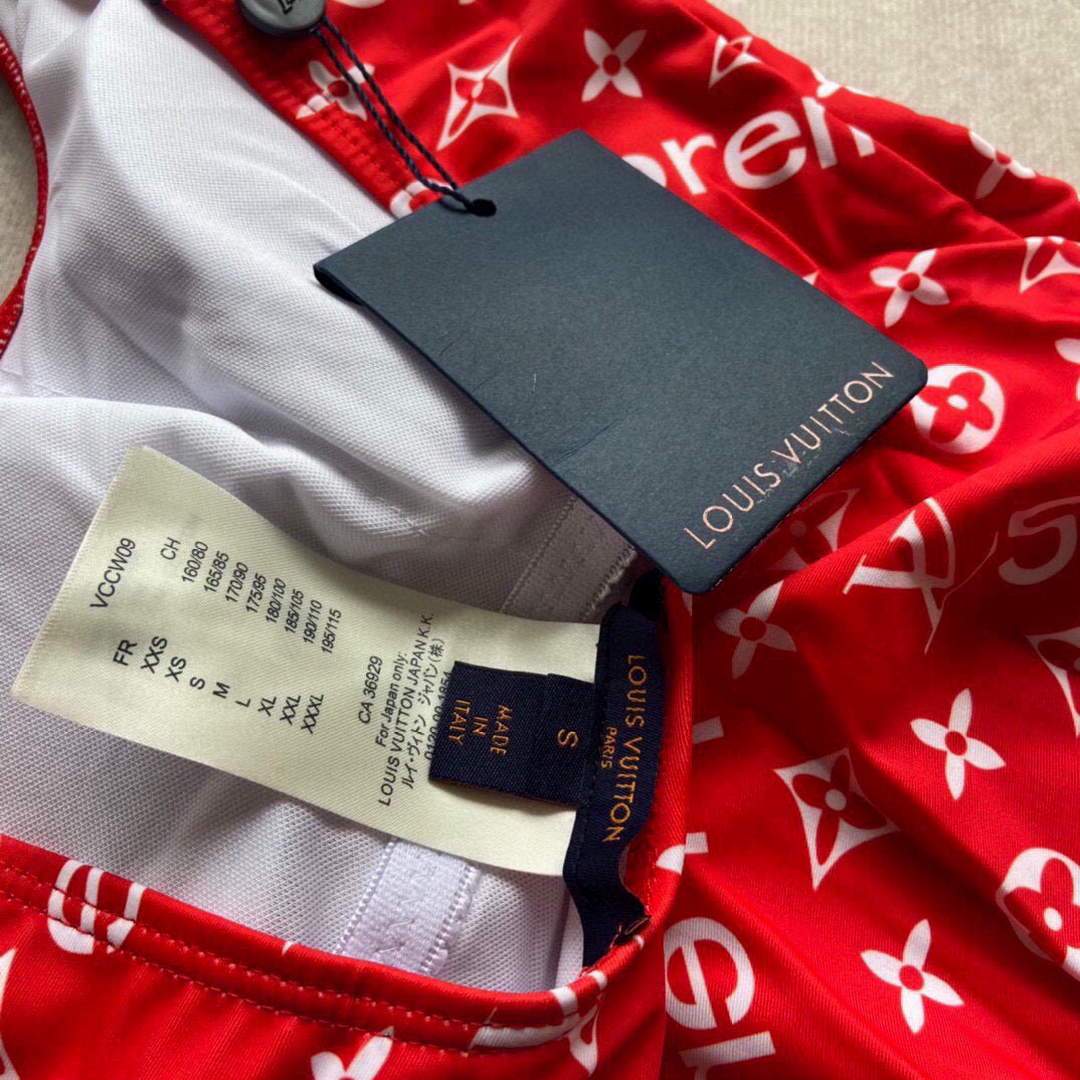 Louis Vuitton Women's Designer Monogram Red Swimwear swimming suit 1A8RDA - luxibagsmall