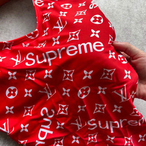 Louis Vuitton Women's Designer Monogram Red Swimwear swimming suit 1A8RDA - luxibagsmall