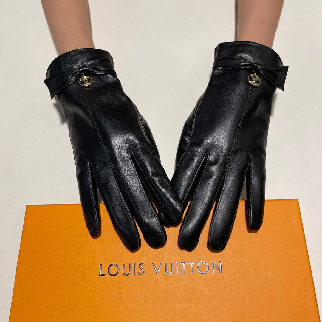 Louis Vuitton Women's Gloves Designer Leather Gloves M77050
