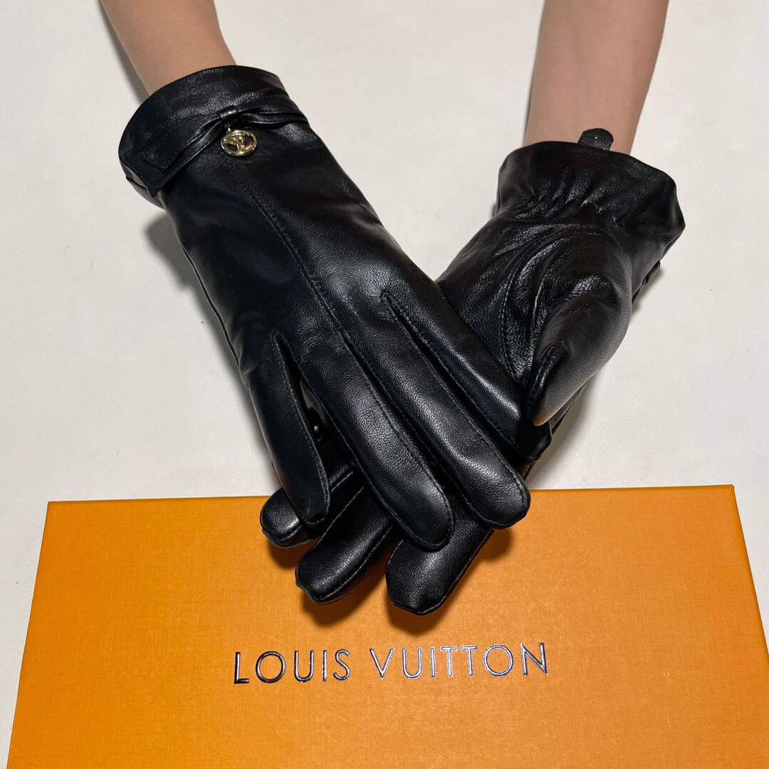 Louis Vuitton Women's Gloves Designer Leather Gloves M77050