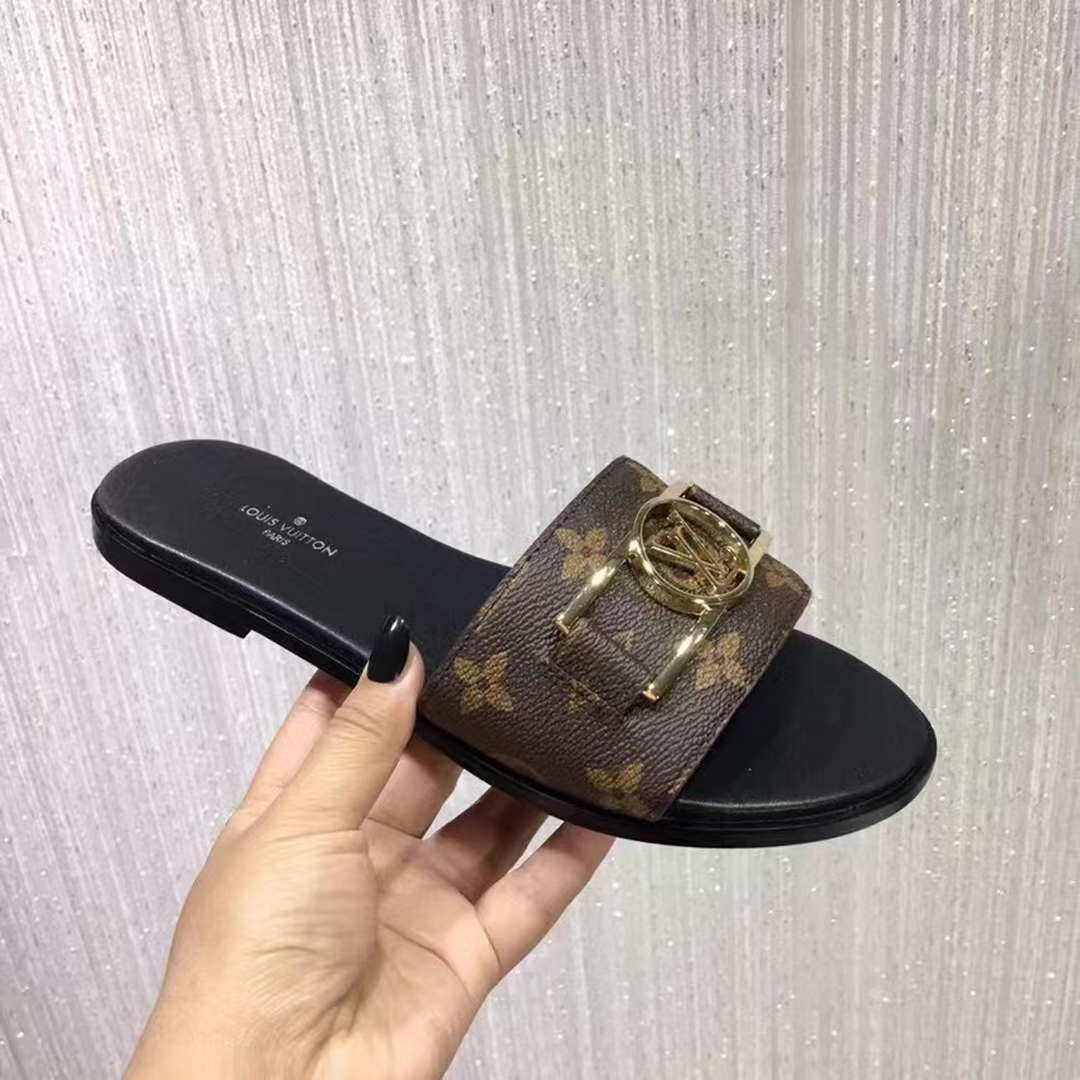 Louis Vuitton Women's Shoes 1A64MO Lock IT Flat Mule L61102