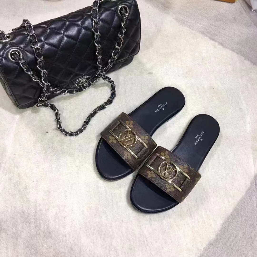 Louis Vuitton Women's Shoes 1A64MO Lock IT Flat Mule L61102