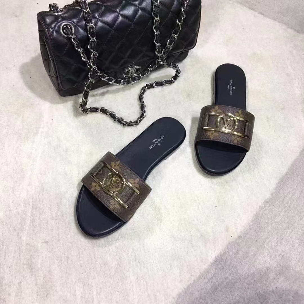 Louis Vuitton Women's Shoes 1A64MO Lock IT Flat Mule L61102