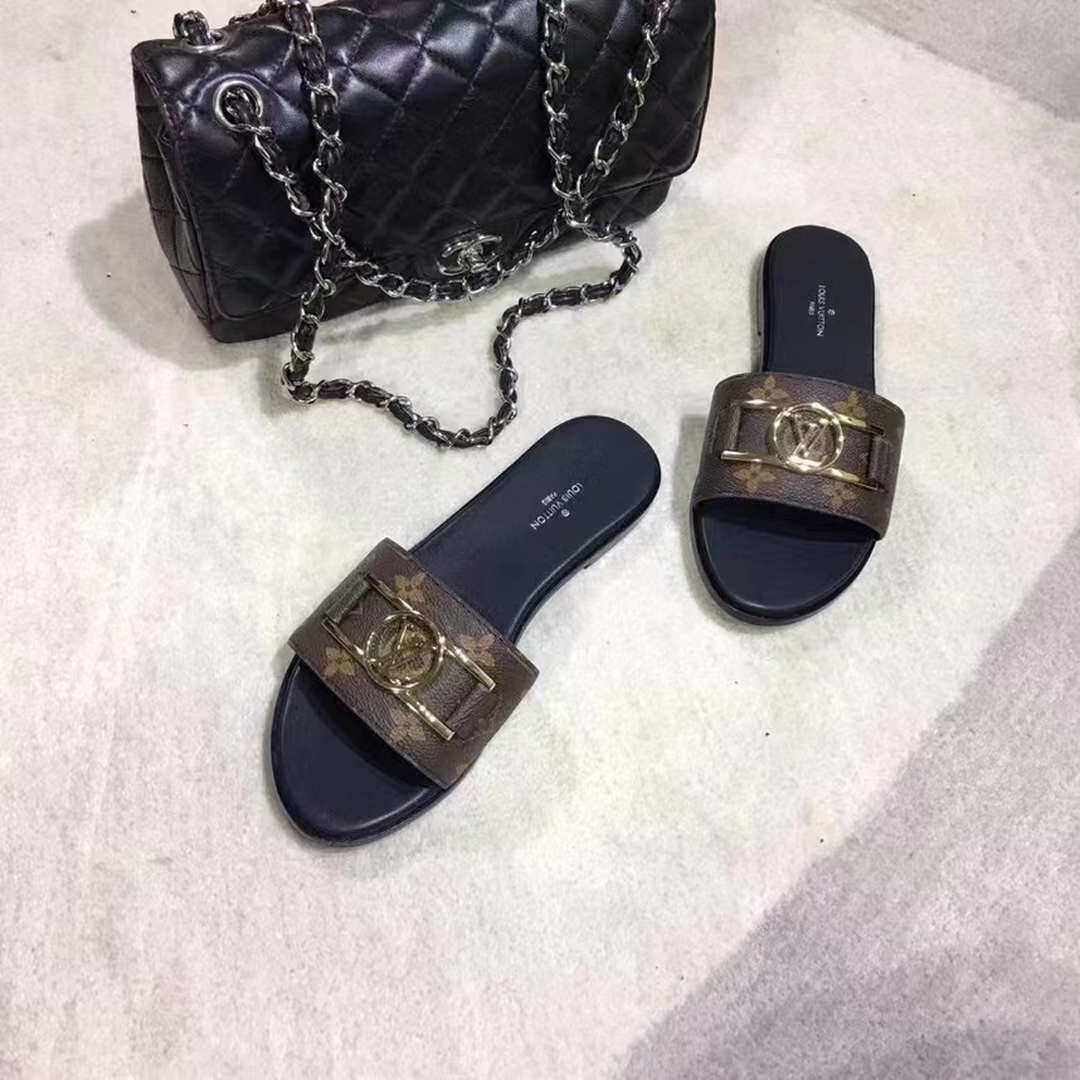 Louis Vuitton Women's Shoes 1A64MO Lock IT Flat Mule L61102