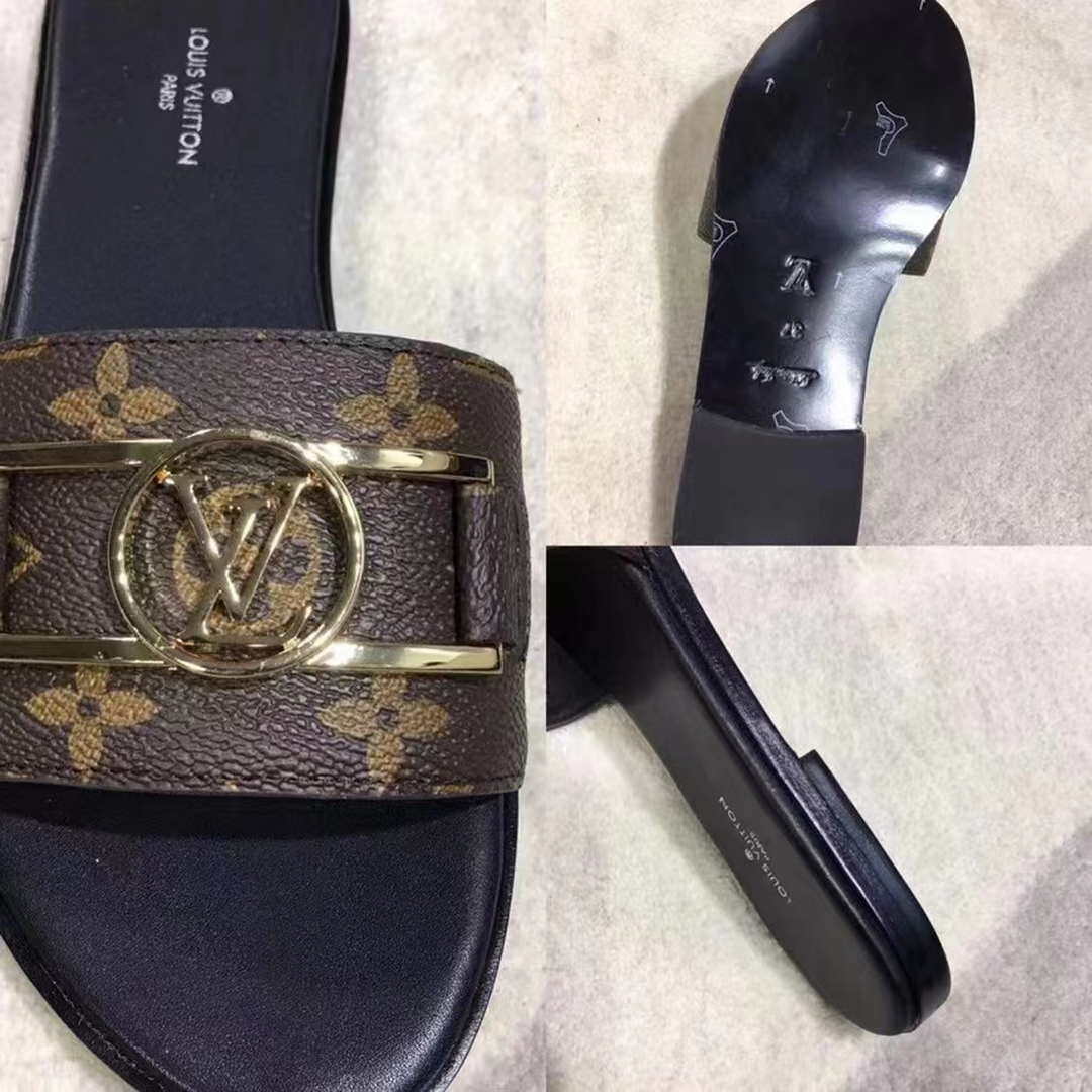 Louis Vuitton Women's Shoes 1A64MO Lock IT Flat Mule L61102