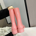 Louis Vuitton Women's Shoes 1A3CUK Drops flat half Rain Boots L608813 Pink - 35 - View 1