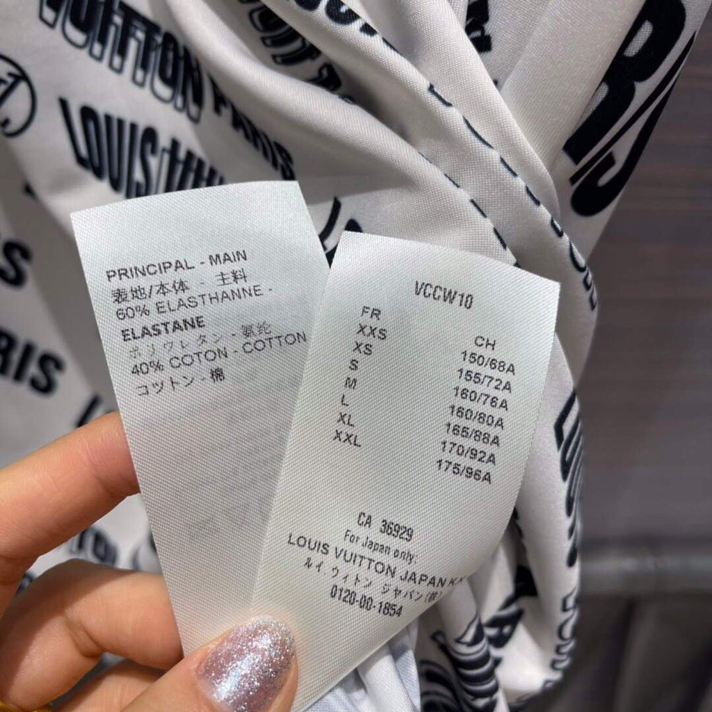 LV 1A9BVM Louis Vuitton Slanted Signature Sporty Mini Dress Black /White