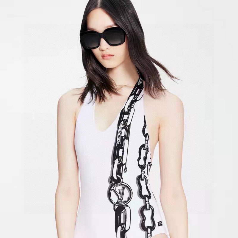 LV 1A9N9Y Louis Vuitton chain print one-piece swimsuit