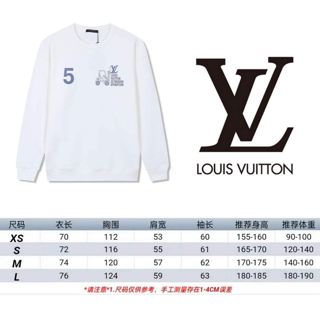 LV 1A9SVP Men's Women's Hoodie Crew Neck Sweatshirt L55753