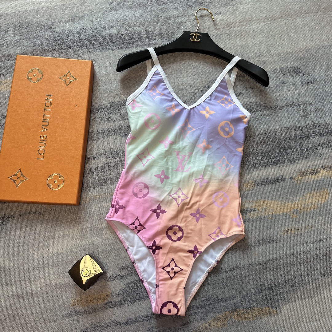 LV 1A9X2P Louis Vuitton Women's Fashion One-Piece Swimsuit L65394