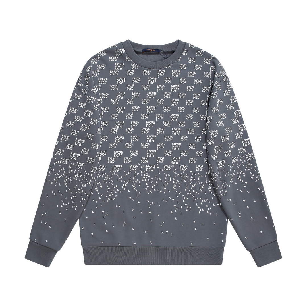 LV 1AA4TI Men's Hoodie Damier Spread Printed Sweatshirt L55735